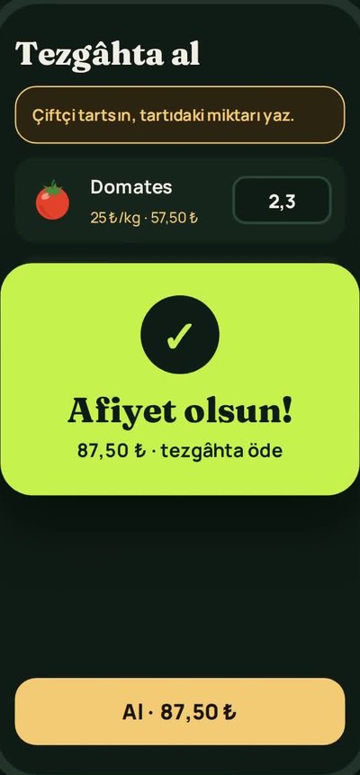 Tezgâhta alışveriş tamamlandı